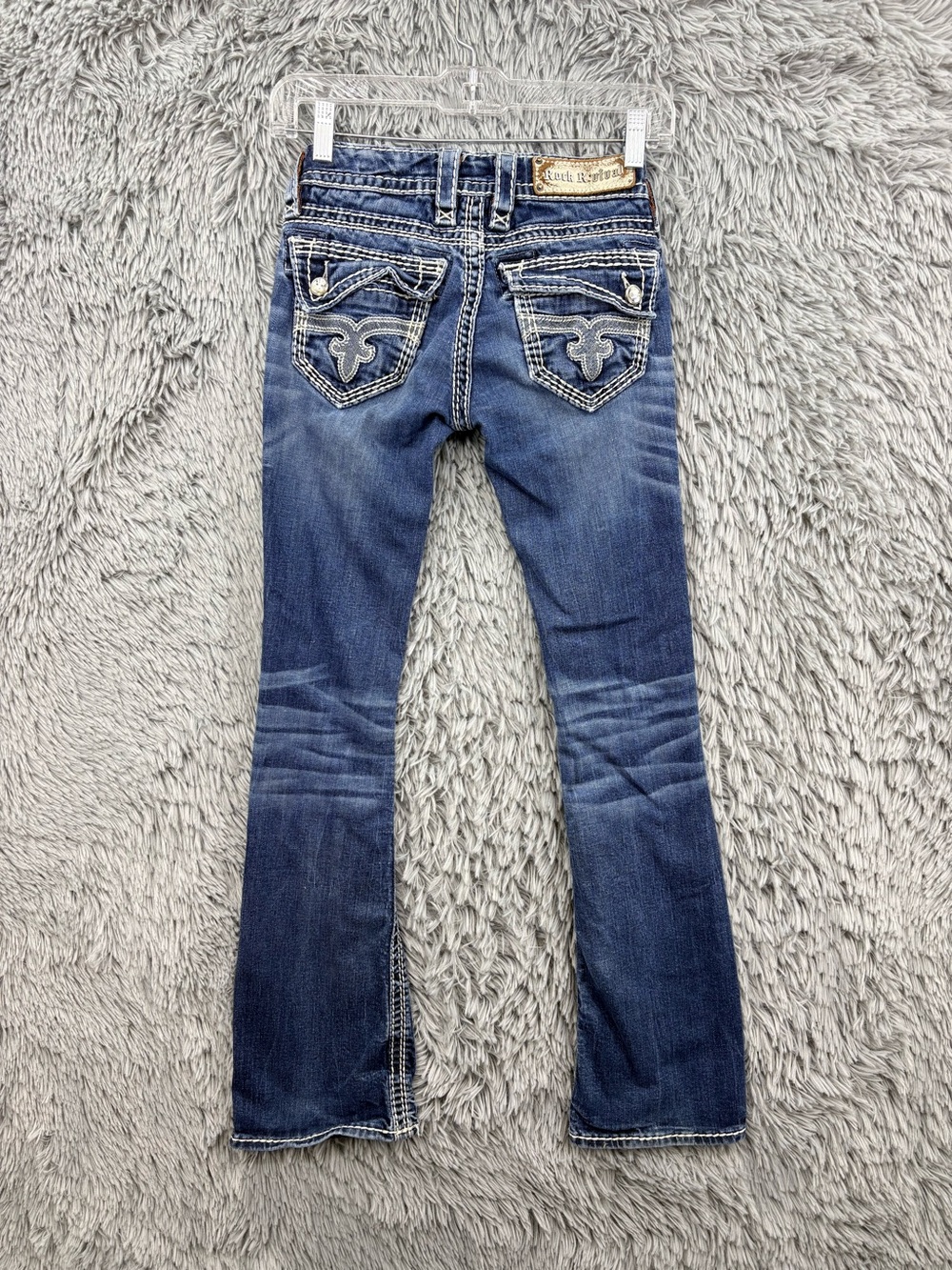 Rock Revival Celine Jeans Womens 24 Easy Bootcut Low Rise Mid Wash Blue